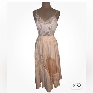 Carole Little Saint Tropez West Silk Cotton Patchwork Midi Lace Peasant Skirt 10